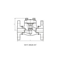 شیر  چک ولو فلنج دار lift کلاس 300 (flange check valve)